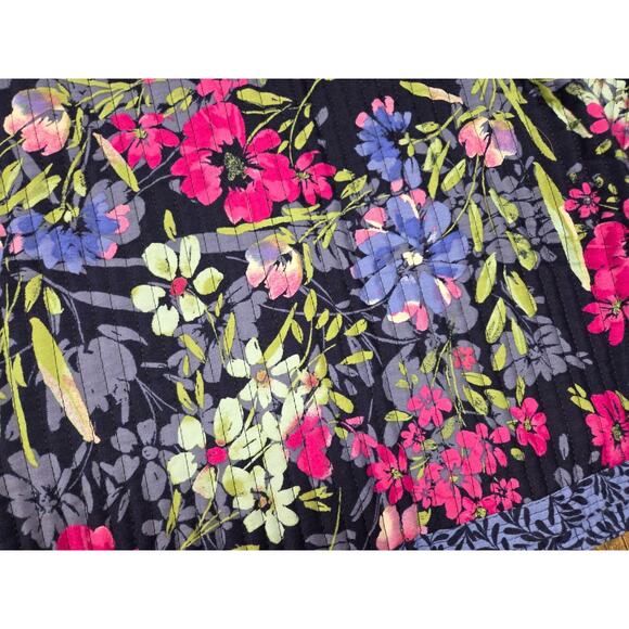 Appleseed's Limited Edition Reversible Pink Floral Quilted Jacket Women's Large - Picture 6 of 6